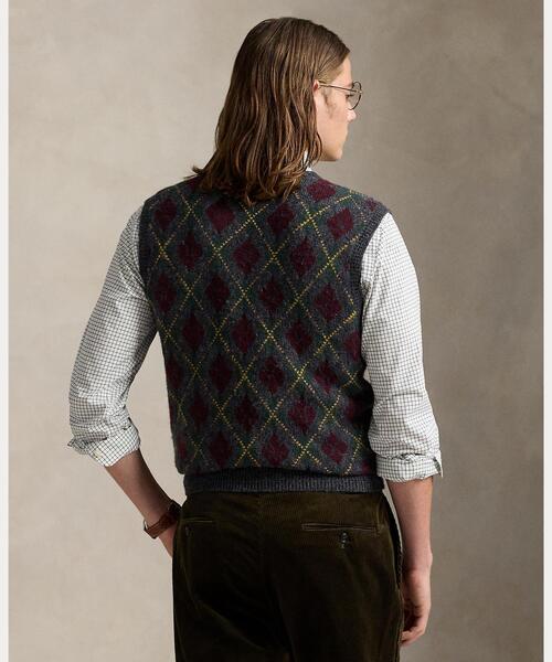 セール】アーガイル ウールカシミヤ セーター ベスト（ベスト）｜POLO