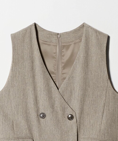 green label relaxing（グリーンレーベルリラクシング）の「［size SHORTあり］ウールライク ジャンパースカート（ジャンパースカート・レディース・その他1/ベージュ/ネイビー・FREE/SHORT）」の18枚目の写真