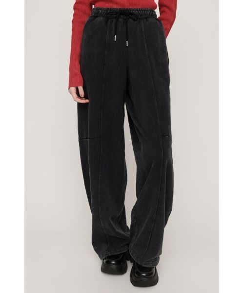 SLY（スライ）の「CURVE C/P SW PT カーブ センタープレス スウェット パンツ 秋服 冬服（スウェットパンツ・レディース・ブラック系その他2/杢グレー・FREE）」の2枚目の写真