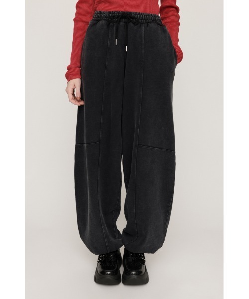 SLY（スライ）の「CURVE C/P SW PT カーブ センタープレス スウェット パンツ 秋服 冬服（スウェットパンツ・レディース・ブラック系その他2/杢グレー・FREE）」の4枚目の写真