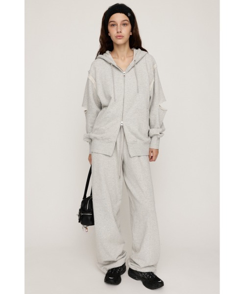 SLY（スライ）の「CURVE C/P SW PT カーブ センタープレス スウェット パンツ 秋服 冬服（スウェットパンツ・レディース・ブラック系その他2/杢グレー・FREE）」の5枚目の写真