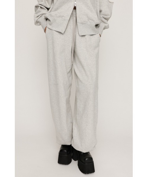 SLY（スライ）の「CURVE C/P SW PT カーブ センタープレス スウェット パンツ 秋服 冬服（スウェットパンツ・レディース・ブラック系その他2/杢グレー・FREE）」の9枚目の写真