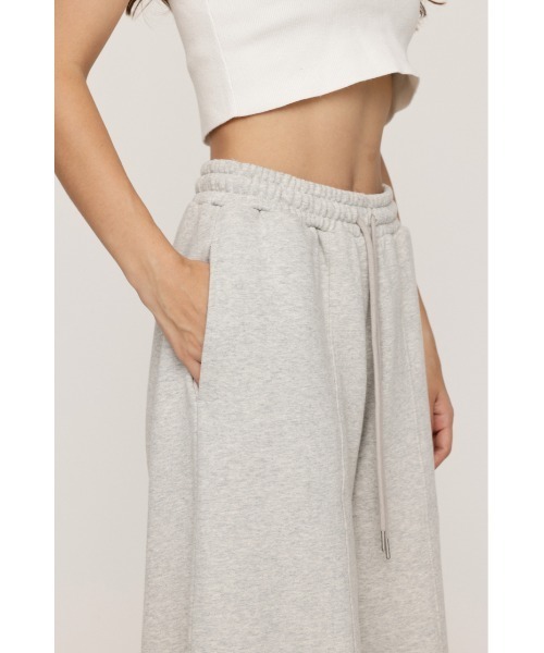 SLY（スライ）の「CURVE C/P SW PT カーブ センタープレス スウェット パンツ 秋服 冬服（スウェットパンツ・レディース・ブラック系その他2/杢グレー・FREE）」の12枚目の写真