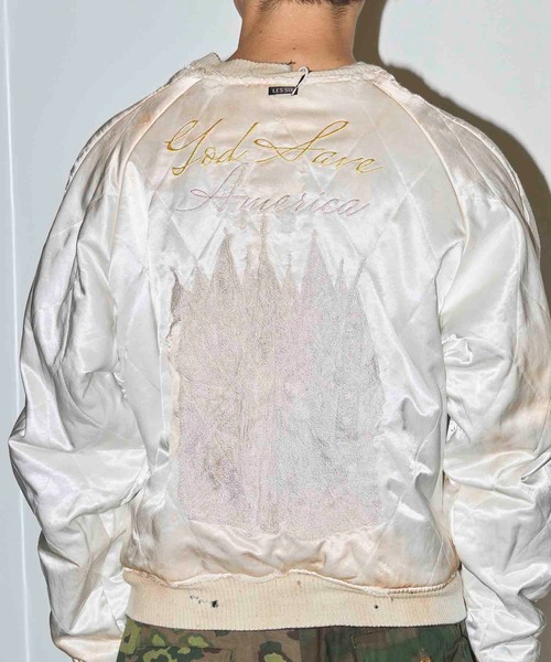 Les Six(レ・シス)の「Orthodox Rebel Souvenir Jacket(スカジャン・メンズ・ブラック/ブルー・M)」の22枚目の写真