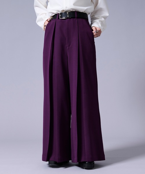 ボックスタックワイドパンツ/SETUP対応（スラックス）｜Ellno Loset