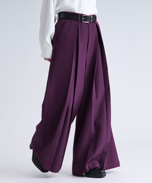 ボックスタックワイドパンツ/SETUP対応（スラックス）｜Ellno Loset