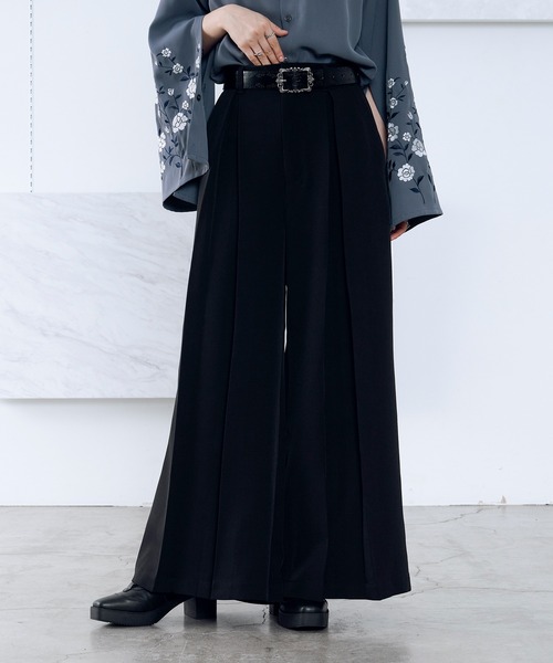 ボックスタックワイドパンツ/SETUP対応（スラックス）｜Ellno Loset