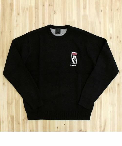HUF（ハフ）の「ブラックモーゼスニットセーター HUF X ISAAC HAYES