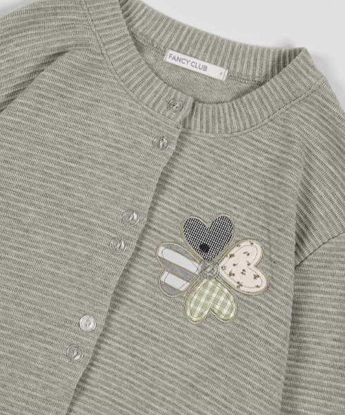 FANCY CLUB(ファンシークラブ)の「A'GEM/9 × .kom 『FANCY CLUB/ファンシークラブ』 CLOVER PATCHWORK CARDIGAN/パッチワーク カーディガン(カーディガン/ボレロ・レディース・グレー/ベージュ・FREE)」の15枚目の写真