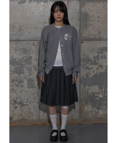 FANCY CLUB(ファンシークラブ)の「A'GEM/9 × .kom 『FANCY CLUB/ファンシークラブ』 CLOVER PATCHWORK CARDIGAN/パッチワーク カーディガン(カーディガン/ボレロ・レディース・グレー/ベージュ・FREE)」の10枚目の写真