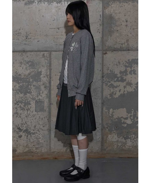 FANCY CLUB(ファンシークラブ)の「A'GEM/9 × .kom 『FANCY CLUB/ファンシークラブ』 CLOVER PATCHWORK CARDIGAN/パッチワーク カーディガン(カーディガン/ボレロ・レディース・グレー/ベージュ・FREE)」の11枚目の写真