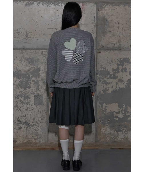 FANCY CLUB(ファンシークラブ)の「A'GEM/9 × .kom 『FANCY CLUB/ファンシークラブ』 CLOVER PATCHWORK CARDIGAN/パッチワーク カーディガン(カーディガン/ボレロ・レディース・グレー/ベージュ・FREE)」の12枚目の写真