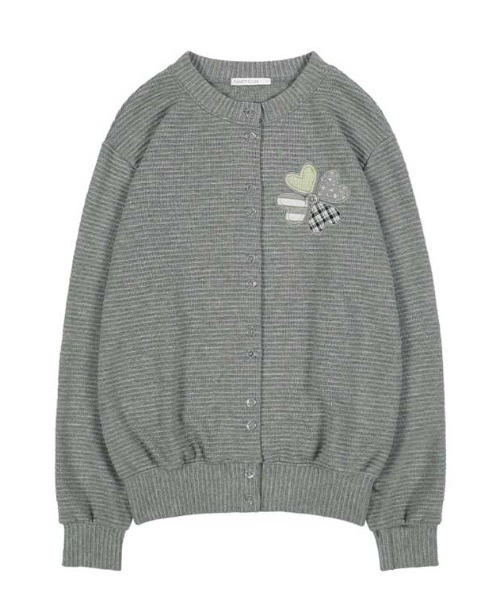 FANCY CLUB(ファンシークラブ)の「A'GEM/9 × .kom 『FANCY CLUB/ファンシークラブ』 CLOVER PATCHWORK CARDIGAN/パッチワーク カーディガン(カーディガン/ボレロ・レディース・グレー/ベージュ・FREE)」の18枚目の写真
