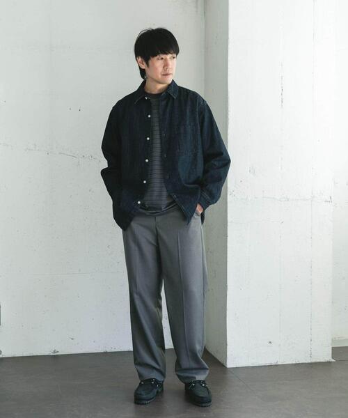 URBAN RESEARCH DOORS（アーバンリサーチドアーズ）の「デニムレギュラーカラーシャツ（シャツ/ブラウス・メンズ・ワンウォッシュ/ブルー系その他・LARGE/MEDIUM）」の8枚目の写真