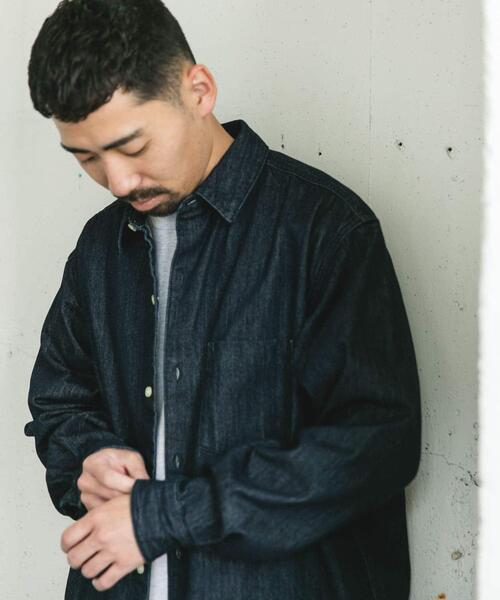 URBAN RESEARCH DOORS（アーバンリサーチドアーズ）の「デニムレギュラーカラーシャツ（シャツ/ブラウス・メンズ・ワンウォッシュ/ブルー系その他・LARGE/MEDIUM）」の9枚目の写真