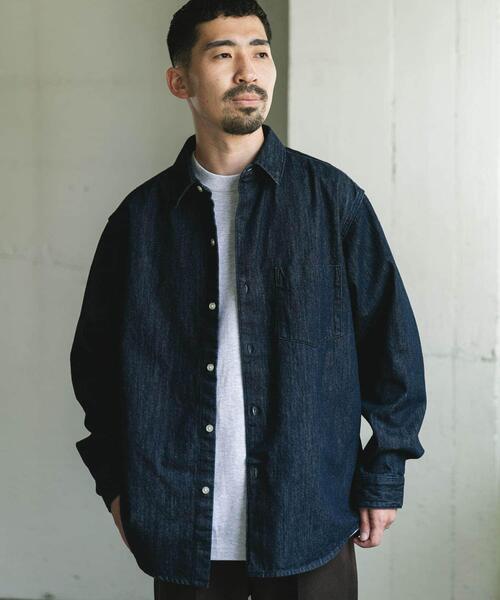 URBAN RESEARCH DOORS（アーバンリサーチドアーズ）の「デニムレギュラーカラーシャツ（シャツ/ブラウス・メンズ・ワンウォッシュ/ブルー系その他・LARGE/MEDIUM）」の11枚目の写真