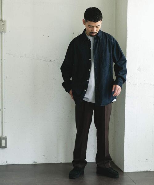 URBAN RESEARCH DOORS（アーバンリサーチドアーズ）の「デニムレギュラーカラーシャツ（シャツ/ブラウス・メンズ・ワンウォッシュ/ブルー系その他・LARGE/MEDIUM）」の13枚目の写真