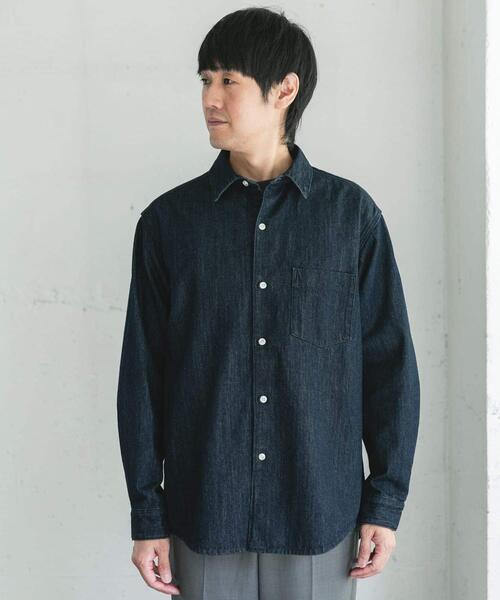 URBAN RESEARCH DOORS（アーバンリサーチドアーズ）の「デニムレギュラーカラーシャツ（シャツ/ブラウス・メンズ・ワンウォッシュ/ブルー系その他・LARGE/MEDIUM）」の18枚目の写真