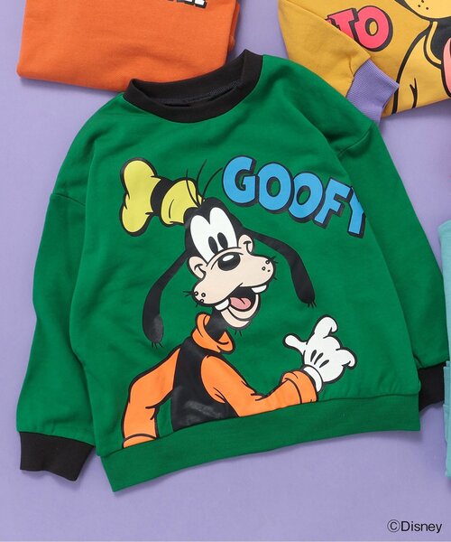Disney（ディズニー）の「【ディズニー】ミッキー&フレンズ/トレーナー（スウェット・キッズ・ミント/オレンジ/レッド/グリーン/イエロー/オフホワイト/ブラック・110/100/90/80/140/130/120）」の3枚目の写真