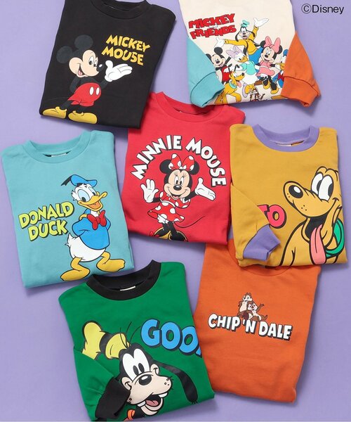 Disney（ディズニー）の「【ディズニー】ミッキー&フレンズ/トレーナー（スウェット・キッズ・ミント/オレンジ/レッド/グリーン/イエロー/オフホワイト/ブラック・110/100/90/80/140/130/120）」の9枚目の写真