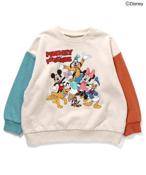 Disney（ディズニー）の「【ディズニー】ミッキー&フレンズ/トレーナー（スウェット・キッズ・ミント/オレンジ/レッド/グリーン/イエロー/オフホワイト/ブラック・110/100/90/80/140/130/120）」の14枚目の写真