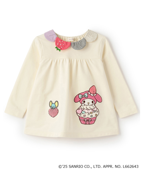 baby cheer（ベイビーチアー）の「【マイメロディ】トレーナー（スウェット・キッズ・ピンク/ホワイト系・100cm/110cm/120cm/90cm/80ｃｍ）」の2枚目の写真