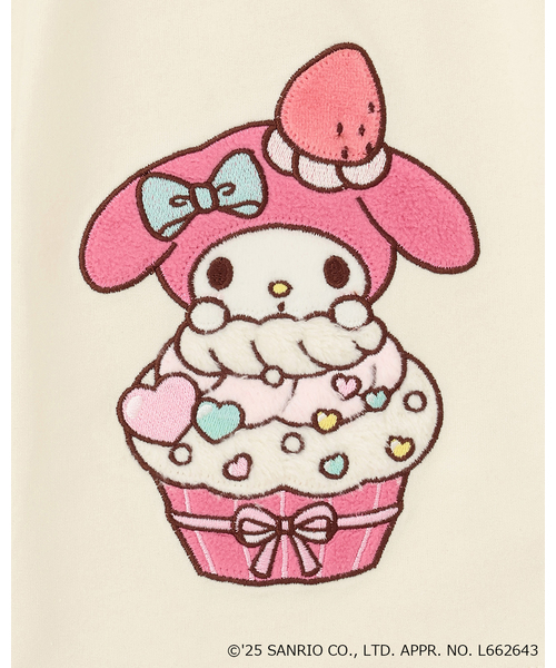 baby cheer（ベイビーチアー）の「【マイメロディ】トレーナー（スウェット・キッズ・ピンク/ホワイト系・100cm/110cm/120cm/90cm/80ｃｍ）」の6枚目の写真