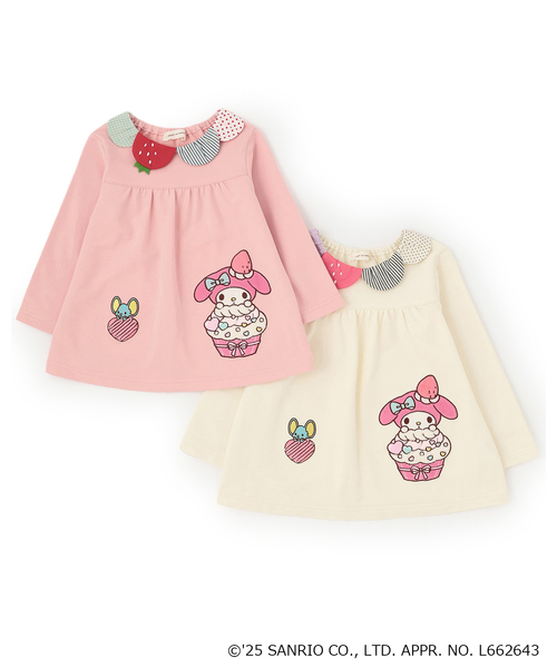 baby cheer（ベイビーチアー）の「【マイメロディ】トレーナー（スウェット・キッズ・ピンク/ホワイト系・100cm/110cm/120cm/90cm/80ｃｍ）」の12枚目の写真