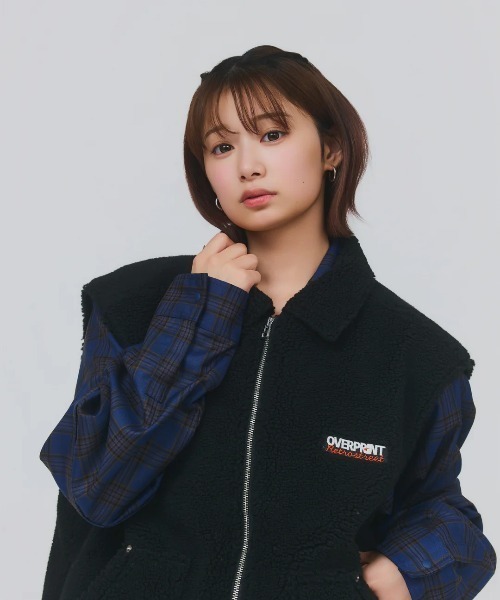 over print(オーバープリント)の「overprint/オーバープリント/VEST SHEEP BOA(その他アウター・レディース・ブラック・M)」の5枚目の写真