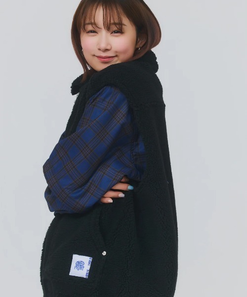 over print(オーバープリント)の「overprint/オーバープリント/VEST SHEEP BOA(その他アウター・レディース・ブラック・M)」の7枚目の写真