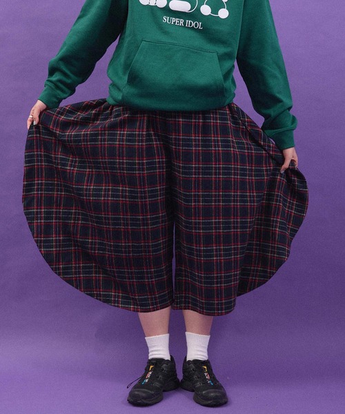 I am I in fact...(アイアムアイインファクト)の「TARTAN CHECK FULLMOON PANTS(その他パンツ・レディース・レッド/ブラック・FREE)」の11枚目の写真