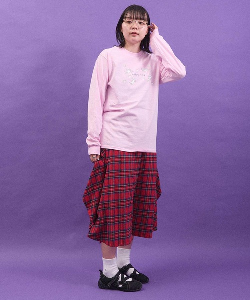I am I in fact...(アイアムアイインファクト)の「TARTAN CHECK FULLMOON PANTS(その他パンツ・レディース・レッド/ブラック・FREE)」の5枚目の写真
