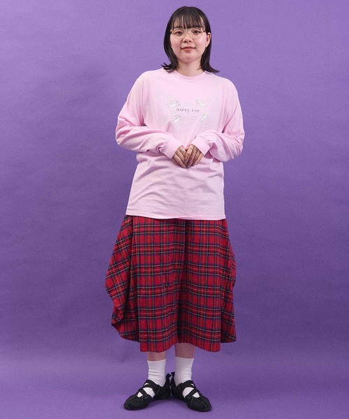 I am I in fact...(アイアムアイインファクト)の「TARTAN CHECK FULLMOON PANTS(その他パンツ・レディース・レッド/ブラック・FREE)」の4枚目の写真