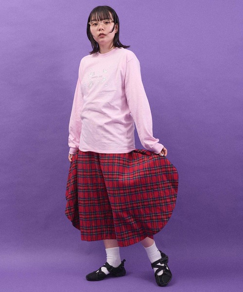 I am I in fact...(アイアムアイインファクト)の「TARTAN CHECK FULLMOON PANTS(その他パンツ・レディース・レッド/ブラック・FREE)」の6枚目の写真