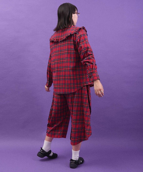I am I in fact...(アイアムアイインファクト)の「TARTAN CHECK FULLMOON PANTS(その他パンツ・レディース・レッド/ブラック・FREE)」の15枚目の写真