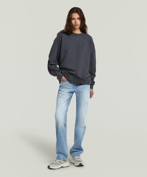 G-STAR（ジースター）の「【UNISEX】Puckering Sweater/ウォッシュド加工オーバーサイズ立体スリーブデザインスウェット/トレーナー（スウェット・レディース・グレー/ブルー系その他・SMALL/MEDIUM/X-SMALL）」の10枚目の写真