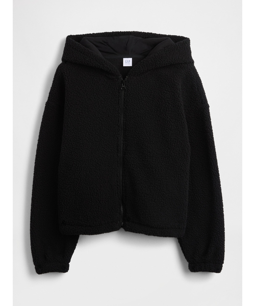 グッドフェード♪ GAP インナーボア ジップパーカー 黒 XL グッドフェード♪ GAP インナーボア ジップパーカー 黒 XL - メルカリ