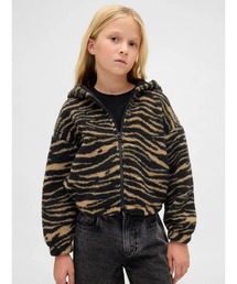 GAP | ボア リラックスフィット ジップアップパーカー (キッズ)(パーカー)