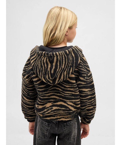 GAP(ギャップ)の「ボア リラックスフィット ジップアップパーカー (キッズ)(パーカー・キッズ・その他/ブラック・110cm/120cm/130cm/140cm/150cm/160cm)」の4枚目の写真