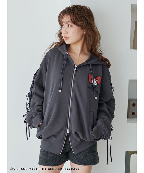 たんぽぽ 【新品タグ付き】ハローキティスナイデル レースアップパーカー たんぽぽ 【新品タグ付き】ハローキティスナイデル レースアップ