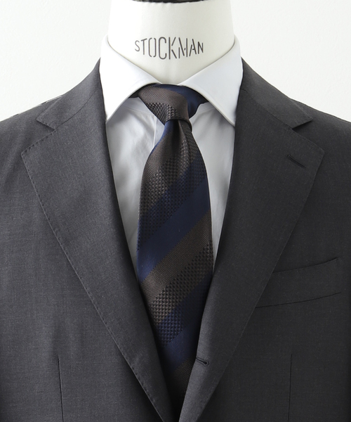 EDIFICE（エディフィス）の「PB マルチシャドーストライプタイ（ネクタイ・メンズ・ブラウン/ネイビー・FREE）」の2枚目の写真