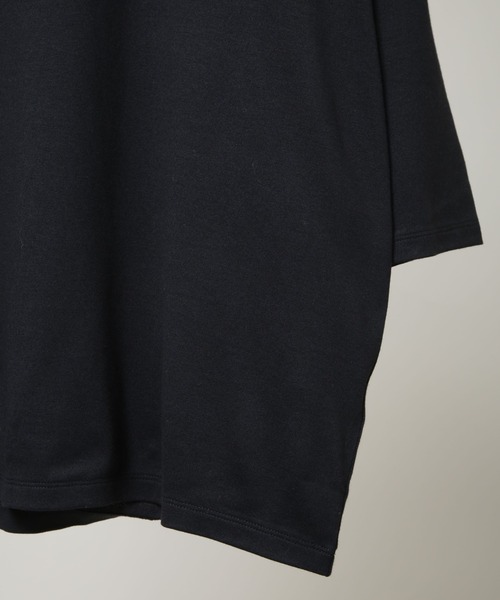 NANO universe（ナノユニバース）の「Anti Soaked(R) 汗染み防止 クルーネックワイドTシャツ七分袖（Tシャツ/カットソー・メンズ・ブラック/ホワイト・L/M）」の5枚目の写真