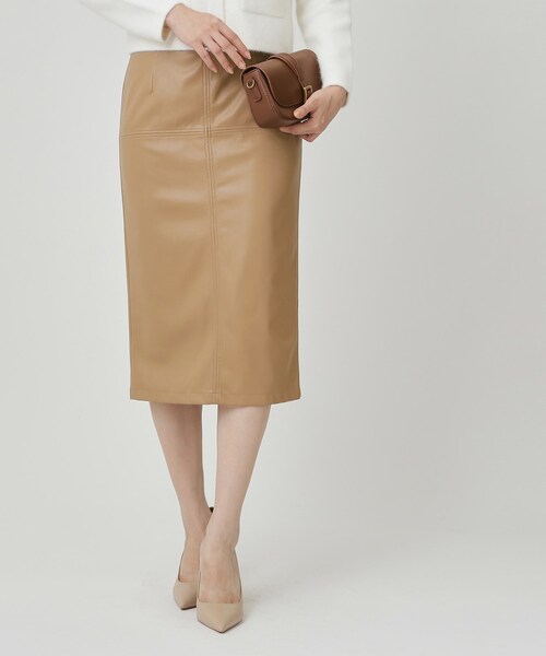 セール】【レザー調】ナロータイトスカート（スカート）｜COUP DE