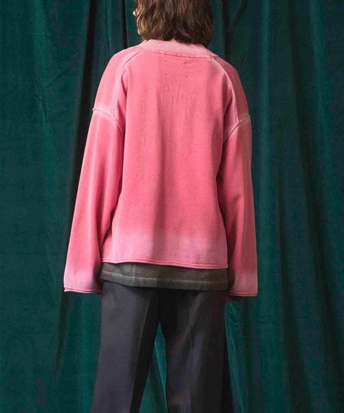 UNISEX》Gradation Short Length Prime-Over V-Neck Knit Pullover