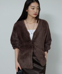 新品未使用！GALLARDA GALANTE シアーニットカーディガン　グレー GALLARDAGALANTE（ガリャルダガランテ）の「シアーニット