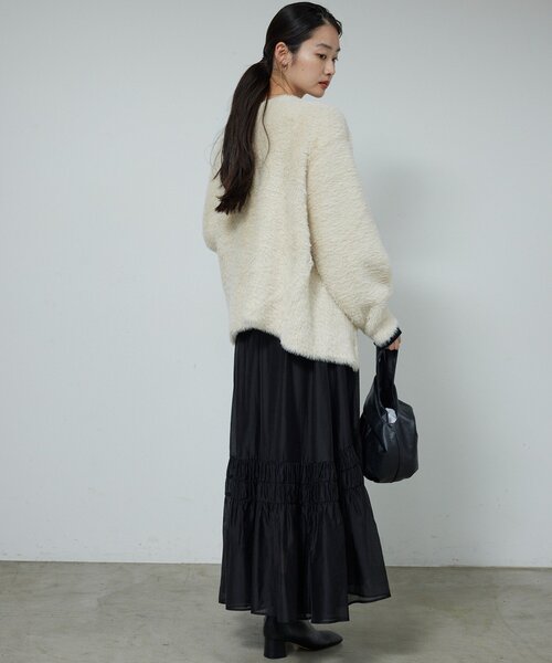 セール】【2WAY】フェザーヤーンカーデ（カーディガン/ボレロ