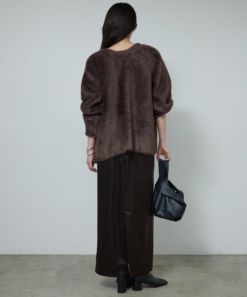 GALLARDAGALANTE（ガリャルダガランテ）の「【2WAY】フェザーヤーンカーデ（カーディガン/ボレロ・レディース・ライトグレー/ブラウン/アイボリー・FREE）」の15枚目の写真