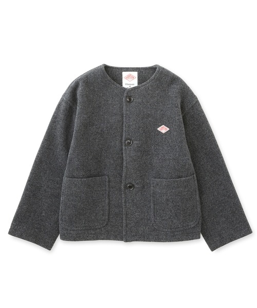 DANTON(ダントン)の「WOMEN'S WOOL LIGHT PILE COLLARLESS JACKET(ノーカラーコート・レディース・グレー/ネイビー/ベージュ/ベージュ系その他・38/36/34)」の5枚目の写真