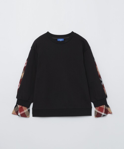 BLUE LABEL CRESTBRIDGE（ブルーレーベルクレストブリッジ）の「アームスリットパーシャルチェックプルオーバー（Tシャツ/カットソー・レディース・ブラック/グレー系その他/ベージュ・38）」の13枚目の写真