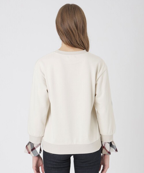 BLUE LABEL CRESTBRIDGE（ブルーレーベルクレストブリッジ）の「アームスリットパーシャルチェックプルオーバー（Tシャツ/カットソー・レディース・ブラック/グレー系その他/ベージュ・38）」の17枚目の写真